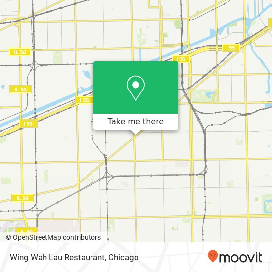 Mapa de Wing Wah Lau Restaurant, 4340 S Archer Ave Chicago, IL 60632