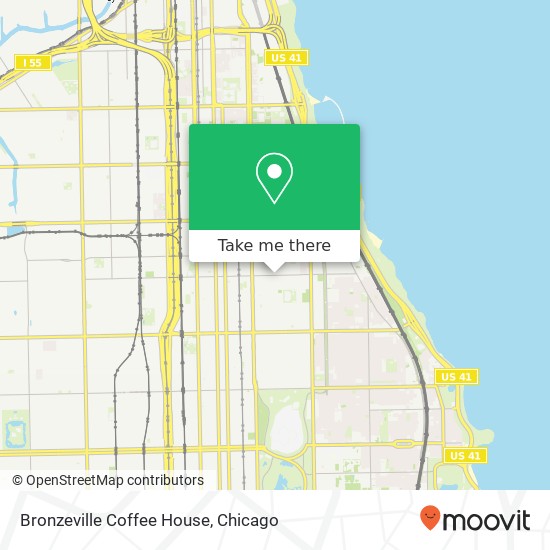 Mapa de Bronzeville Coffee House, 528 E 43rd St Chicago, IL 60653