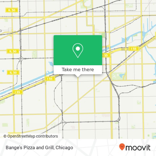 Mapa de Bange's Pizza and Grill, 3805 S Kedzie Ave Chicago, IL 60632