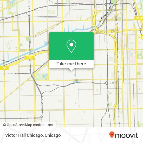 Victor Hall Chicago map