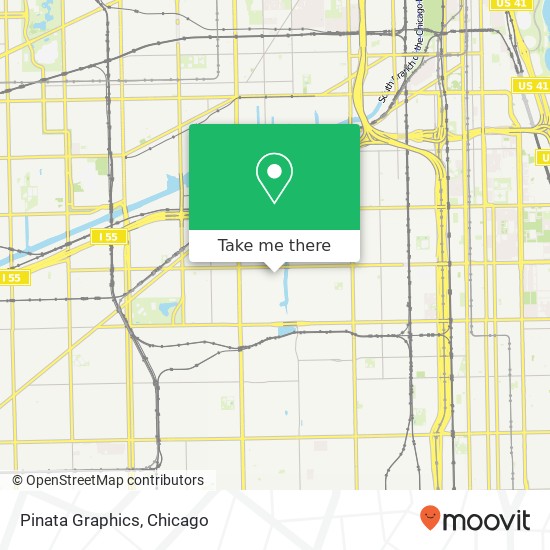 Mapa de Pinata Graphics, 3604 S Iron St Chicago, IL 60609