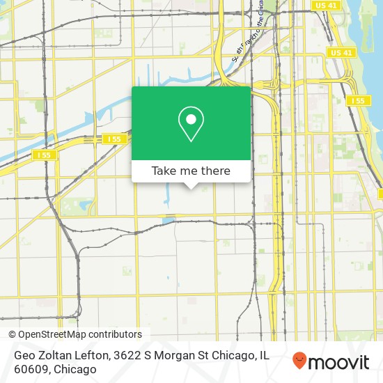 Geo Zoltan Lefton, 3622 S Morgan St Chicago, IL 60609 map