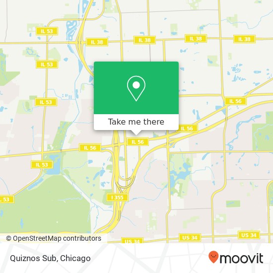 Mapa de Quiznos Sub, 1516 Butterfield Rd Downers Grove, IL 60515