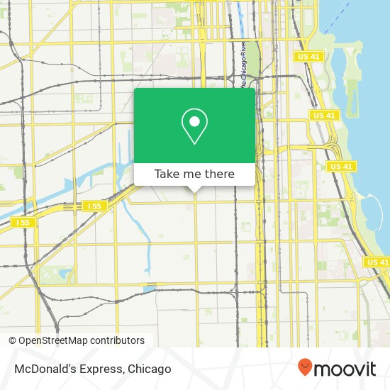 Mapa de McDonald's Express, 3020 S Halsted St Chicago, IL 60608