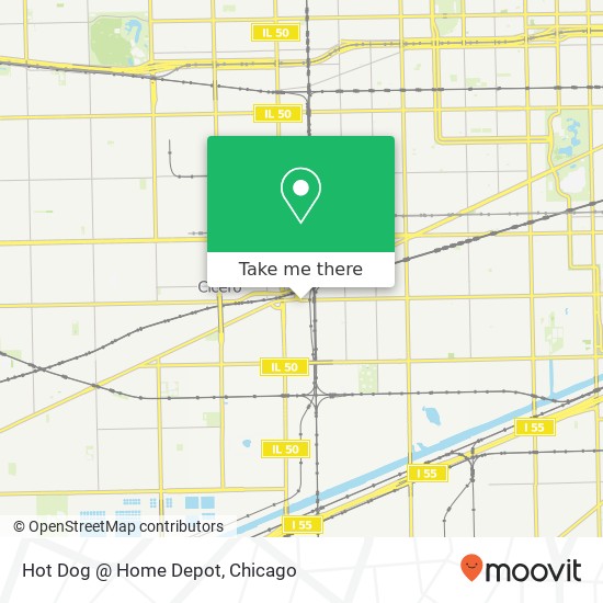 Mapa de Hot Dog @ Home Depot, 4701 W 26th St Cicero, IL 60804