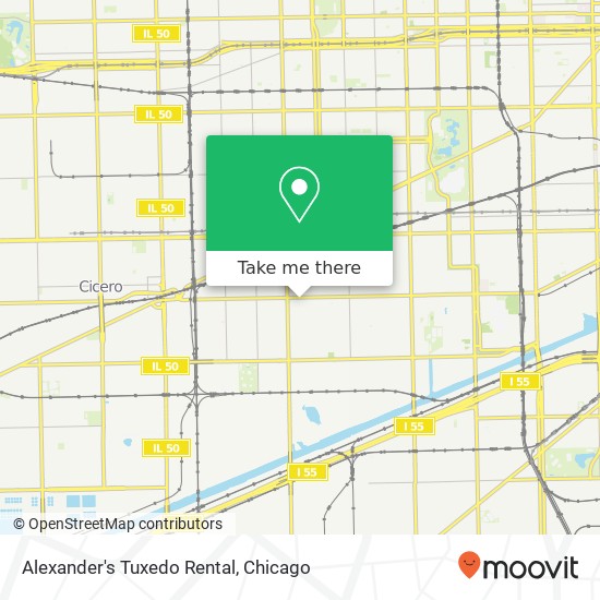 Mapa de Alexander's Tuxedo Rental, 3911 W 26th St Chicago, IL 60623