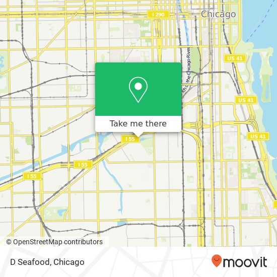 Mapa de D Seafood, 2723 S Poplar Ave Chicago, IL 60608