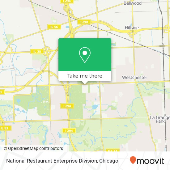 Mapa de National Restaurant Enterprise Division, 2215 Enterprise Dr Westchester, IL 60154