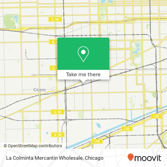 Mapa de La Colminta Mercantin Wholesale, 2315 S Keeler Ave Chicago, IL 60623