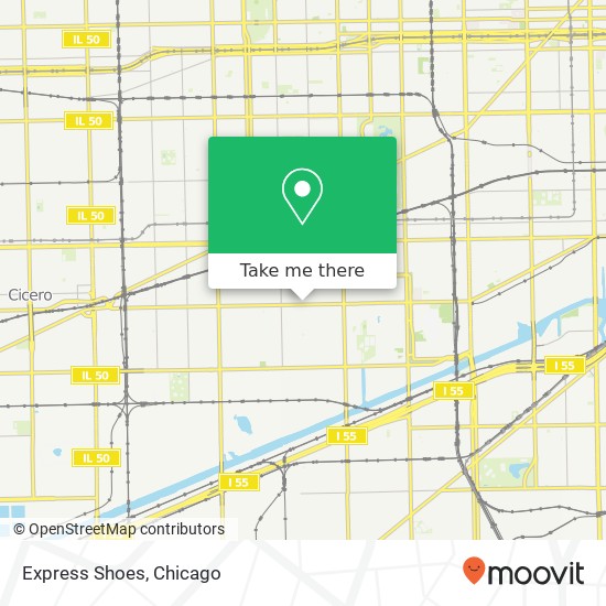Mapa de Express Shoes, 3434 W 26th St Chicago, IL 60623