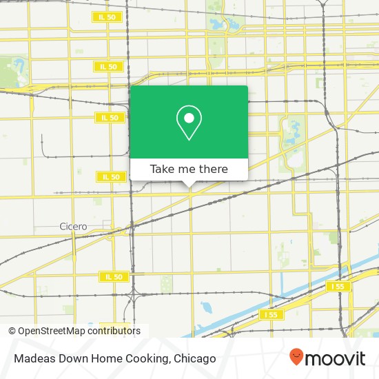 Mapa de Madeas Down Home Cooking, 2136 S Pulaski Rd Chicago, IL 60623