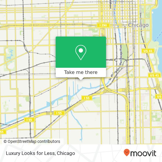 Mapa de Luxury Looks for Less, 2233 S Throop St Chicago, IL 60608