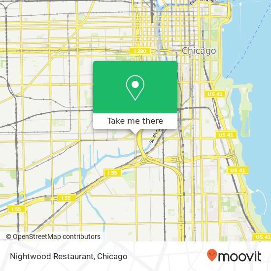 Mapa de Nightwood Restaurant, 2119 S Halsted St Chicago, IL 60608