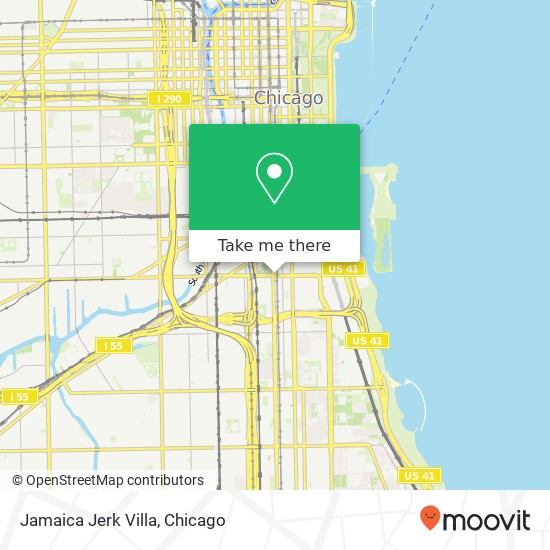 Mapa de Jamaica Jerk Villa, 8 E Cermak Rd Chicago, IL 60616