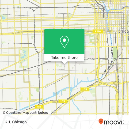 Mapa de K 1, 1713 W 18th St Chicago, IL 60608