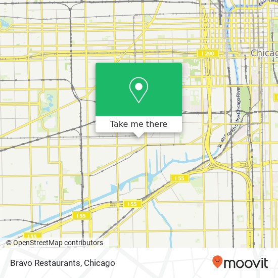 Mapa de Bravo Restaurants, 1659 W 21st St Chicago, IL 60608