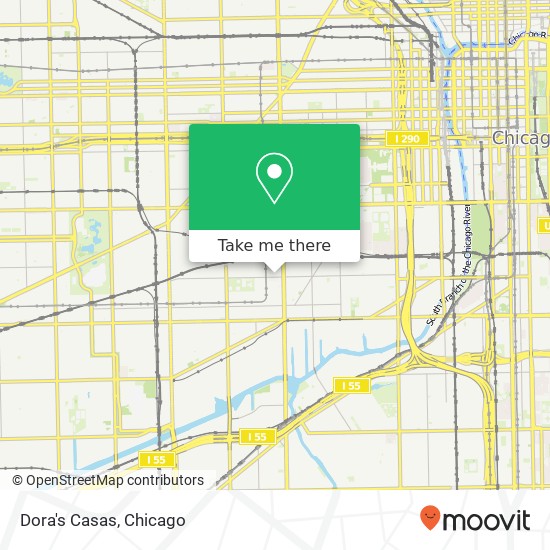 Mapa de Dora's Casas, 1636 W 18th St Chicago, IL 60608