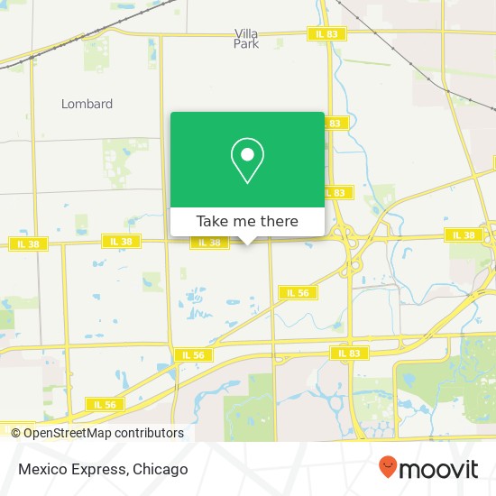 Mapa de Mexico Express, 17W731 Roosevelt Rd Villa Park, IL 60181