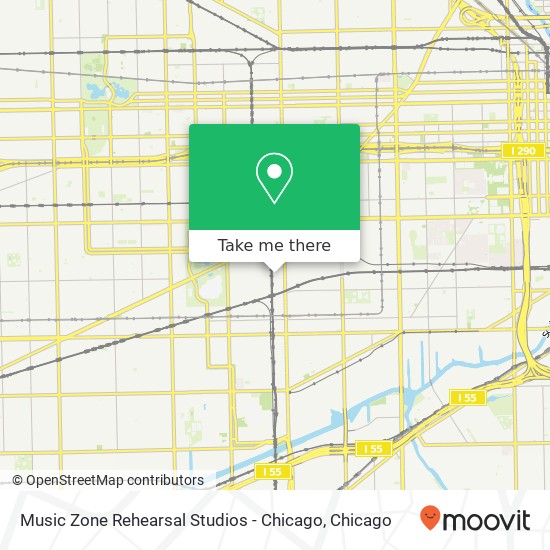 Music Zone Rehearsal Studios - Chicago map