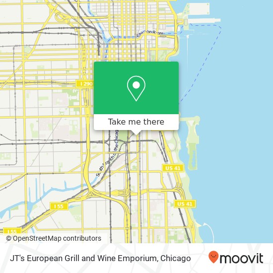 Mapa de JT's European Grill and Wine Emporium, 1500 S State St Chicago, IL 60605