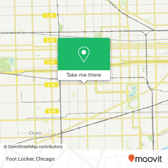 Mapa de Foot Locker, 4036 W Roosevelt Rd Chicago, IL 60624