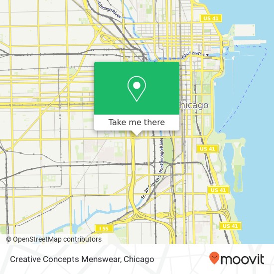 Mapa de Creative Concepts Menswear, 616 W Roosevelt Rd Chicago, IL 60607