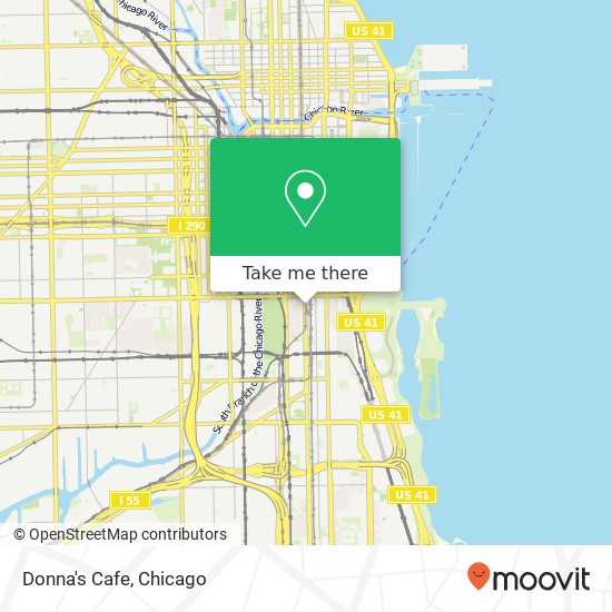 Mapa de Donna's Cafe, 1255 S State St Chicago, IL 60605