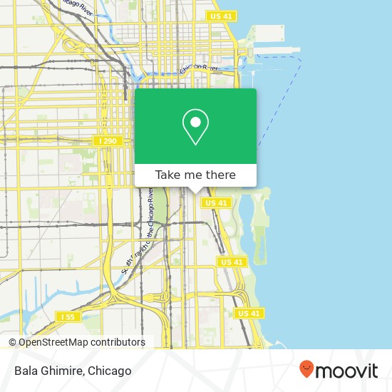 Mapa de Bala Ghimire, 1301 S Michigan Ave Chicago, IL 60605