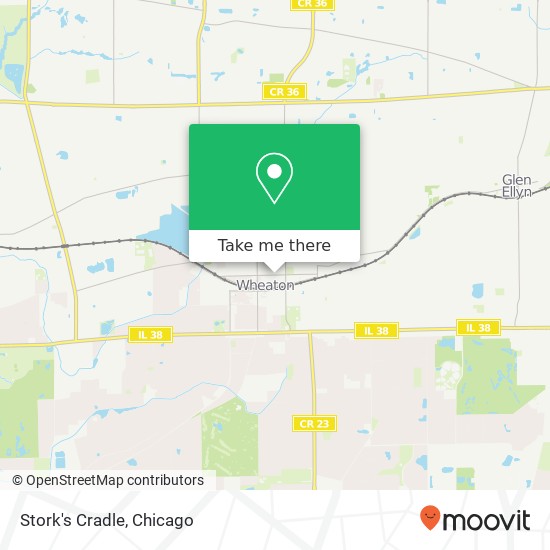 Mapa de Stork's Cradle, 210 W Wesley St Wheaton, IL 60187