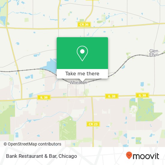 Mapa de Bank Restaurant & Bar, 121 W Front St Wheaton, IL 60187