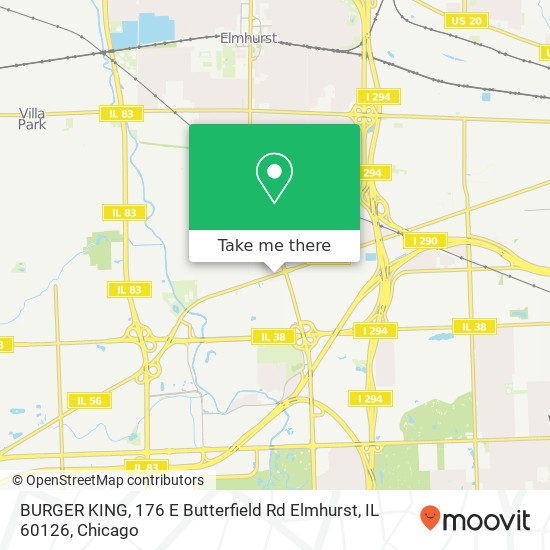BURGER KING, 176 E Butterfield Rd Elmhurst, IL 60126 map