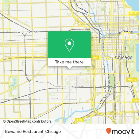 Beviamo Restaurant, 1358 W Taylor St Chicago, IL 60607 map