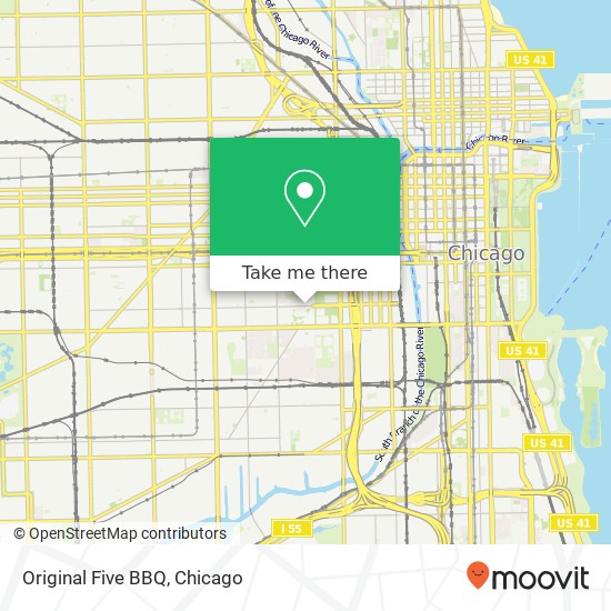 Original Five BBQ, 1030 W Taylor St Chicago, IL 60607 map