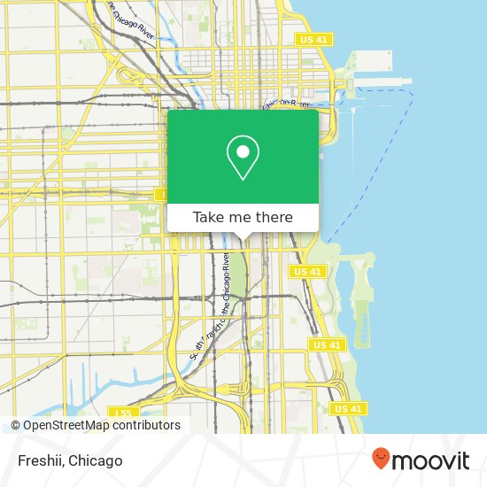 Mapa de Freshii, 1154 S Clark St Chicago, IL 60605