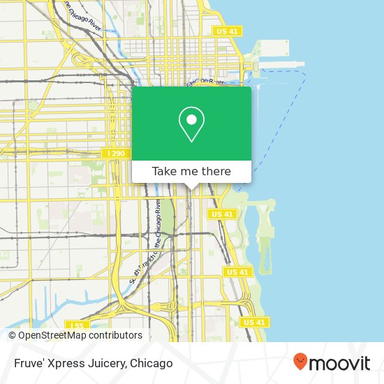 Mapa de Fruve' Xpress Juicery, 1130 S Wabash Ave Chicago, IL 60605