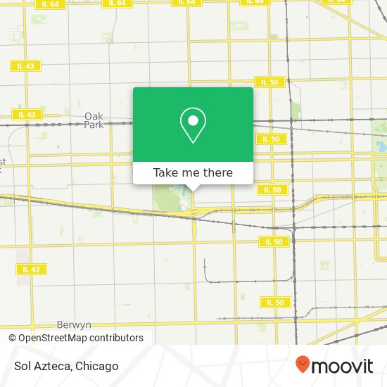 Mapa de Sol Azteca, 405 S Central Ave Chicago, IL 60644
