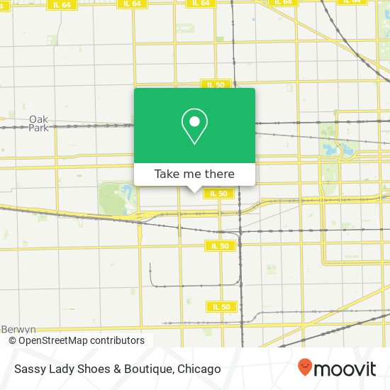 Mapa de Sassy Lady Shoes & Boutique, 5041 W Van Buren St Chicago, IL 60644