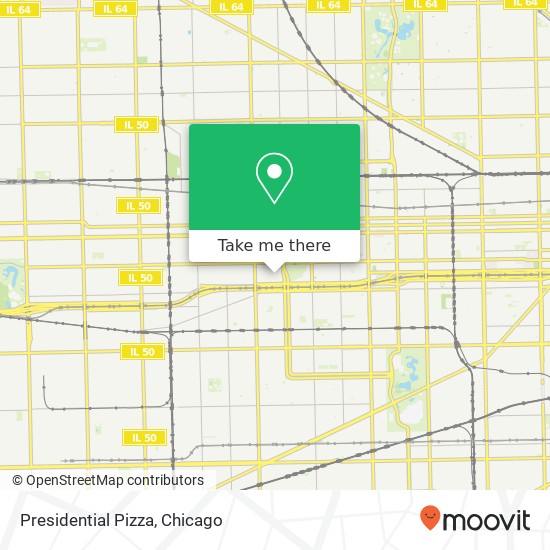 Mapa de Presidential Pizza, W Van Buren St Chicago, IL 60624