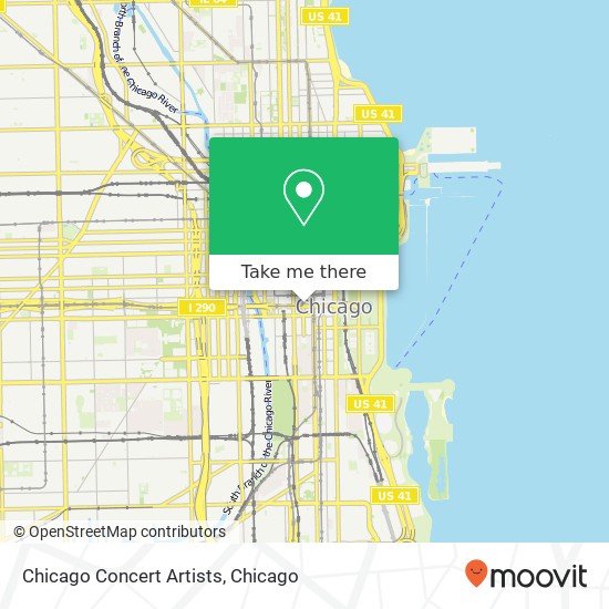 Chicago Concert Artists map