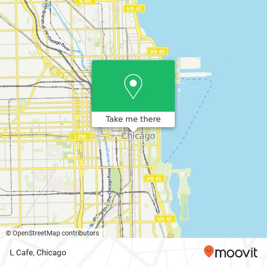 Mapa de L Cafe, 424 S Wabash Ave Chicago, IL 60605