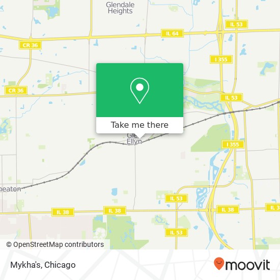 Mapa de Mykha's, 476 Forest Ave Glen Ellyn, IL 60137