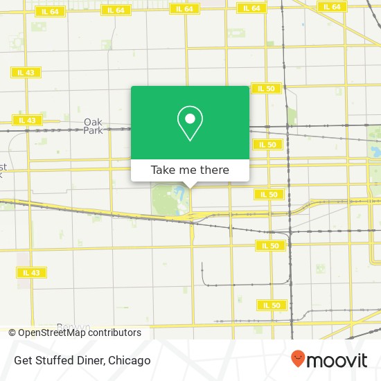 Mapa de Get Stuffed Diner, S Central Ave Chicago, IL 60644