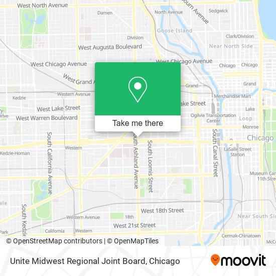 Mapa de Unite Midwest Regional Joint Board