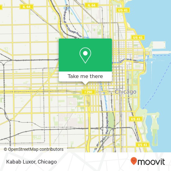 Mapa de Kabab Luxor, 760 W Jackson Blvd Chicago, IL 60661