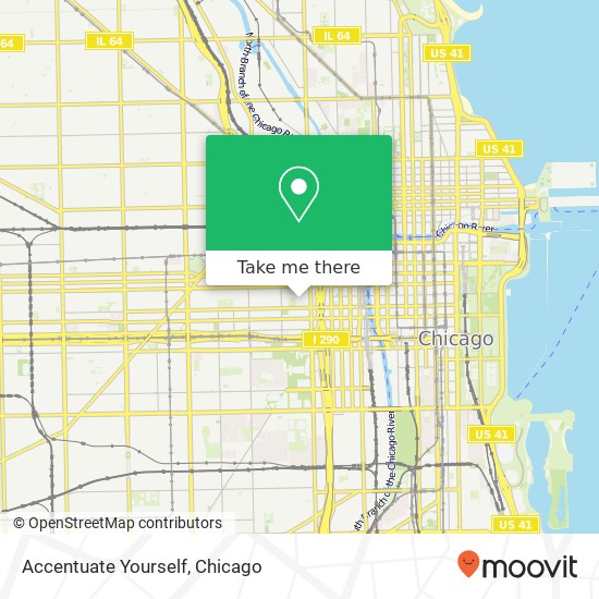 Mapa de Accentuate Yourself, 849 W Monroe St Chicago, IL 60607