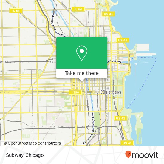 Mapa de Subway, 118 S Clinton St Chicago, IL 60661