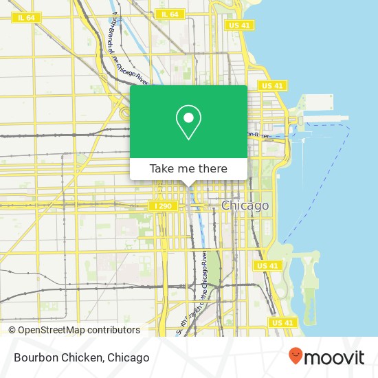Mapa de Bourbon Chicken, 222 S Riverside Plz Chicago, IL 60606