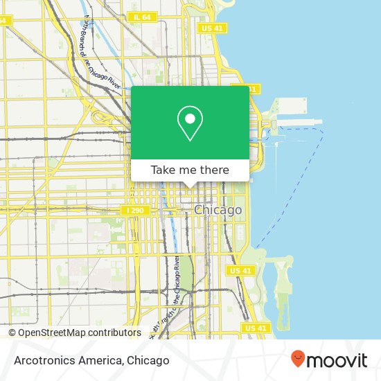 Mapa de Arcotronics America, 105 W Adams St Chicago, IL 60603