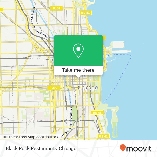 Mapa de Black Rock Restaurants, 60 W Adams St Chicago, IL 60603