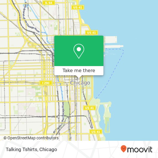 Mapa de Talking Tshirts, 332 S Michigan Ave Chicago, IL 60604